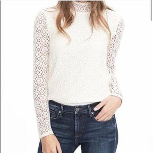 Banana Republic Long Sleeves Lace Mock—worn once